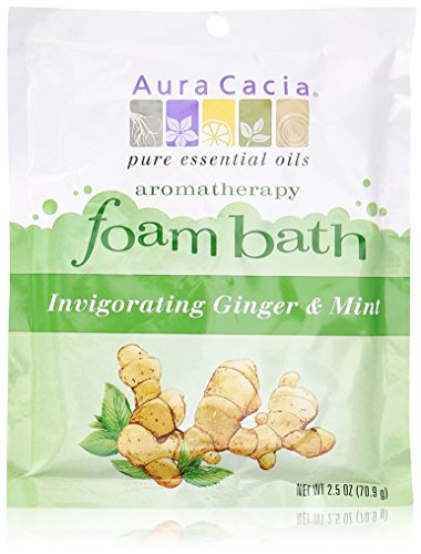 Aura Cacia Aromatherapy Foam Bath, Invigorating Ginger and Mint, 2.5 ounce packet (Pack of 3) Beauty and Personal Care Aura Cacia
