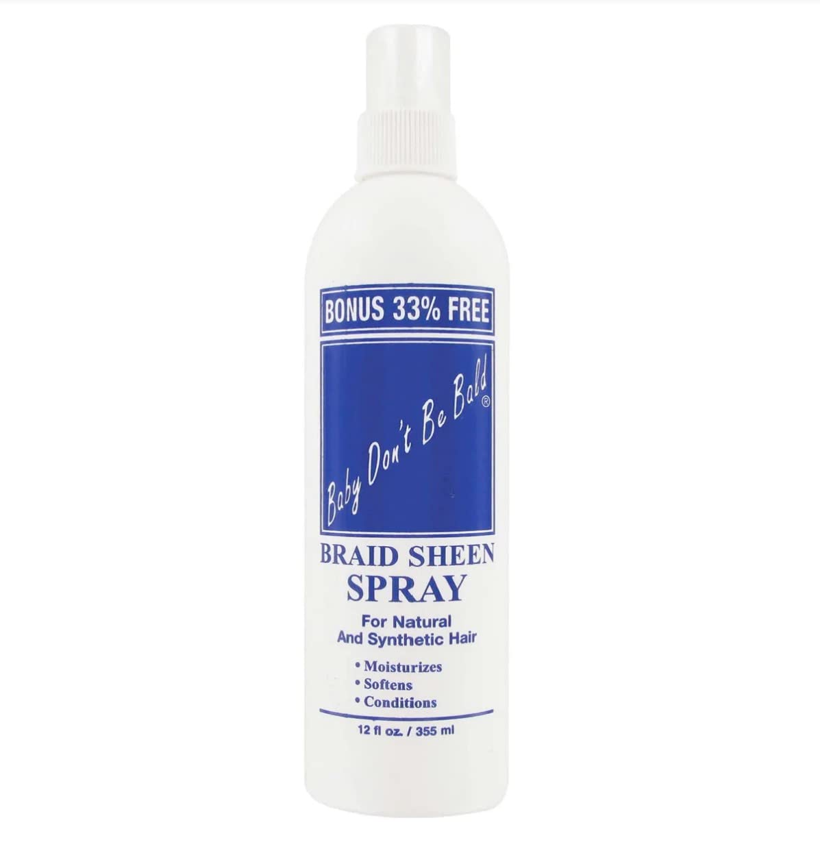 Baby D;Be Bald Braid Sheen Spray, 12 Oz. Beauty & Personal Care Baby Don't Bald
