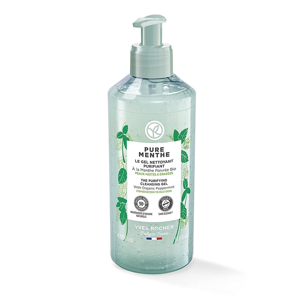 yves roche france Yves Rocher Purifying Cleansing Gel for Combination and Oily Skin - Pure Menthe (13.1 fl.oz.) (16254) Beauty & Personal Care yves roche france