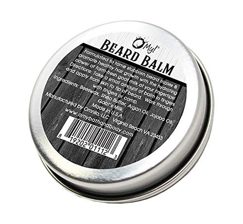 O My! Goat Milk Beard Balm 2oz - Tame those Grizzly Whiskers with Fresh Goat Milk - Free of Parabens & More - Handcrafted in USA Beauty and Personal Care O My!