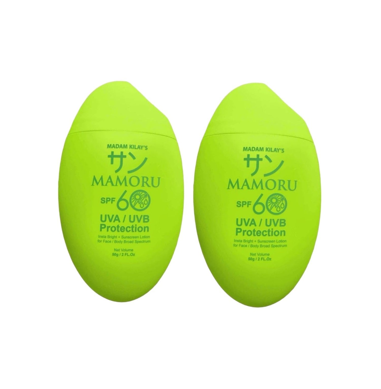 2 Packs Madam Kilay's Mamoru SPF 60 UVA/UVB Protection - 50g each Beauty & Personal Care Madam Kilay