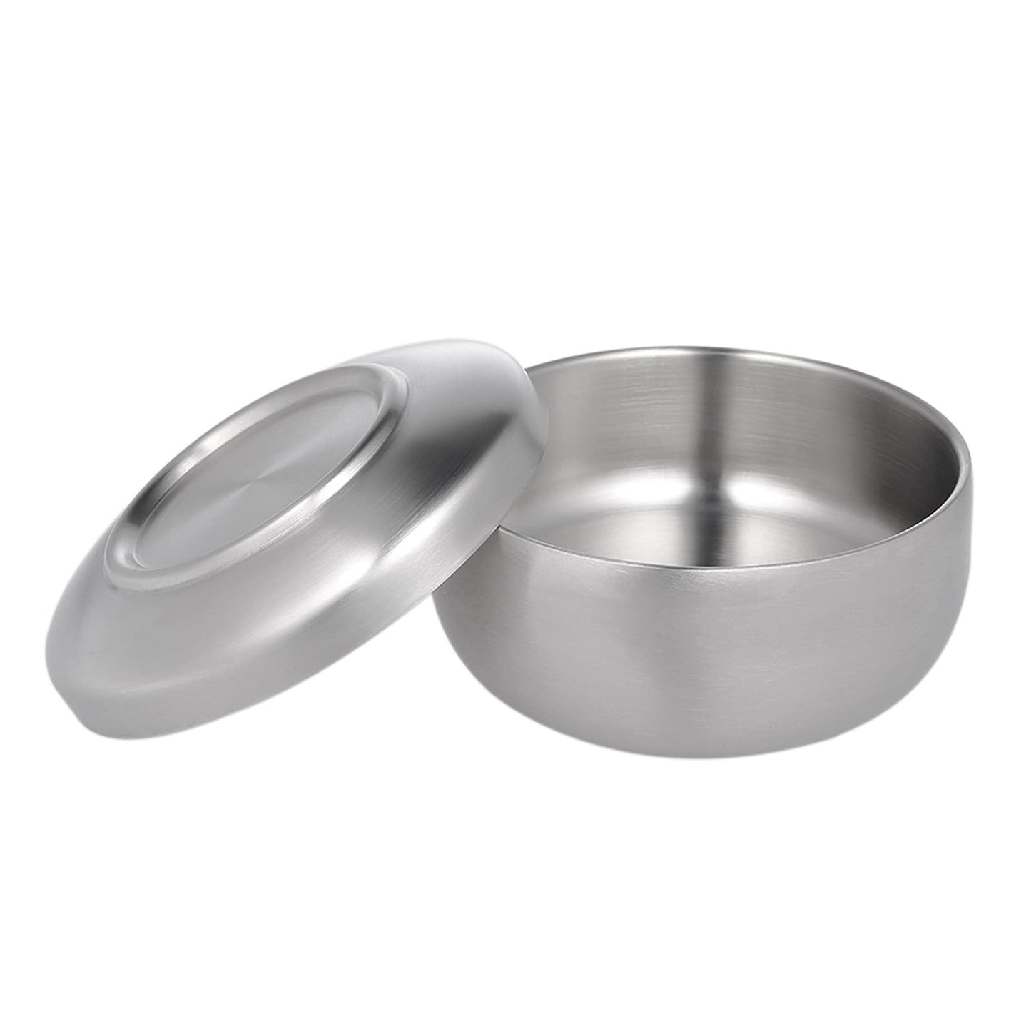 tomvorks Stainless Steel Shaving Bowl Durable Cream Soap Mug for Men Shave Cleaning Bowl for Bathroom Silver Beauty and Personal Care tomvorks