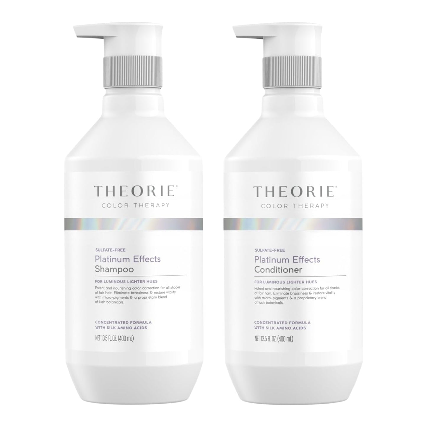THEORIE 400 mL Shampoo & Conditioner Collection (THEORIE Sage Collection Hair Care Sets (Platinum Effects 400mL Shampoo & Conditioner Set)) Beauty & Personal Care Theorie