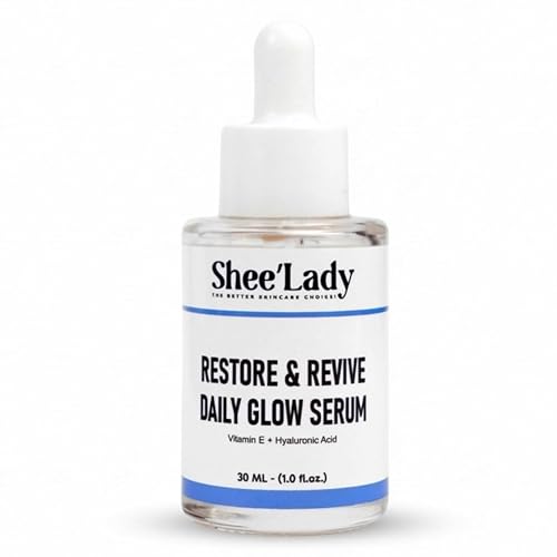 Shee'lady Restore & Revive Daily Glow Serum Daily Anti-Aging Wrinkle and Skin Tone Skin Care Treatment, Brightening Serum, Stocking Stuffers for Men Beauty & Personal Care Shee'lady