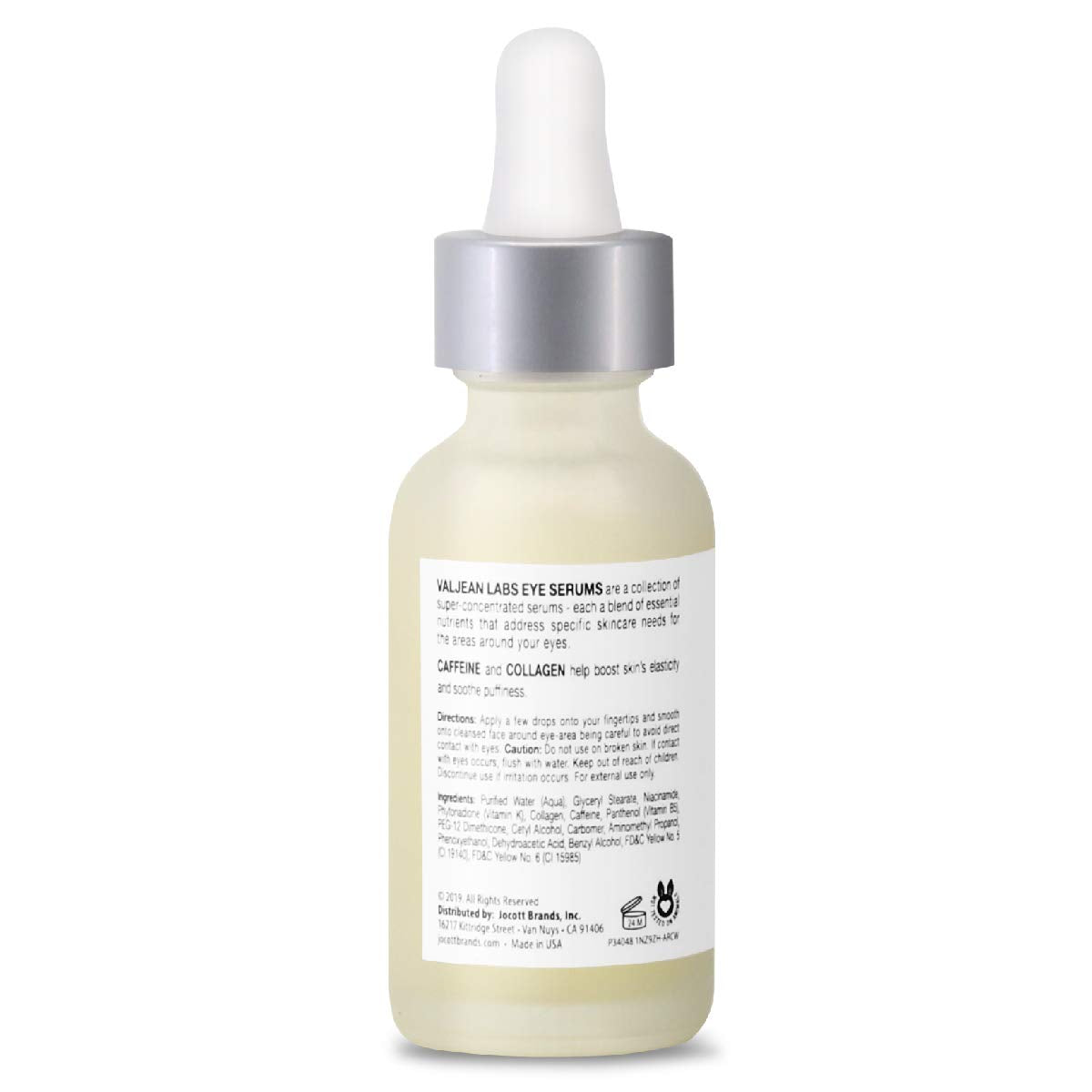 Valjean Labs DePuff Eye Serum | Caffeine + Collagen | Helps to Reduce Under Eye Puffiness and Combat Signs of Aging | Paraben Free (1 oz) Beauty & Personal Care VALJEAN LABS