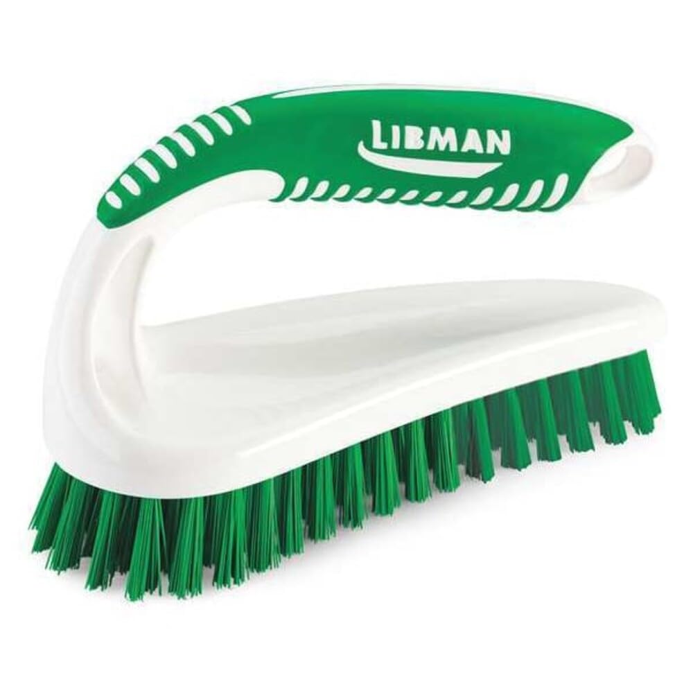 2 1/2 in W Scrub Brush, Stiff, 5 1/2 in L Handle, 7 in L Brush, Green, Polypropylene, Santoprene - 1 Each Beauty and Personal Care LIBMAN COMMERCIAL