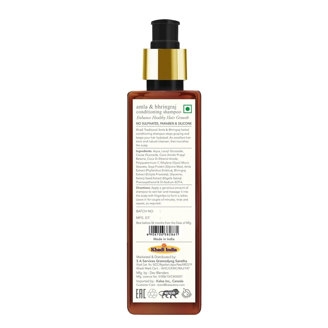 Khadi Traditional Natural Hair Care Shampoo Set, Coconut Milk, Amla & Bhringraj, Honey & Almond, With Herbal Extracts (Amla & Bhringraj) Beauty & Personal Care Khadi Traditional