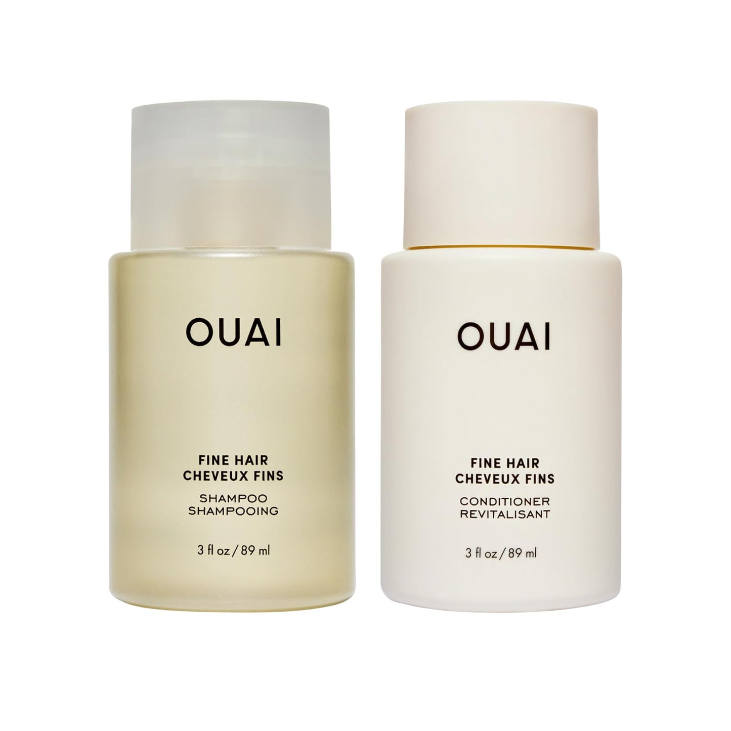 OUAI Fine Hair Shampoo & Conditioner Set, Travel Size - Volumizing Shampoo & Conditioner - With Strengthening Keratin, Biotin & Chia Seed Oil Beauty & Personal Care OUAI