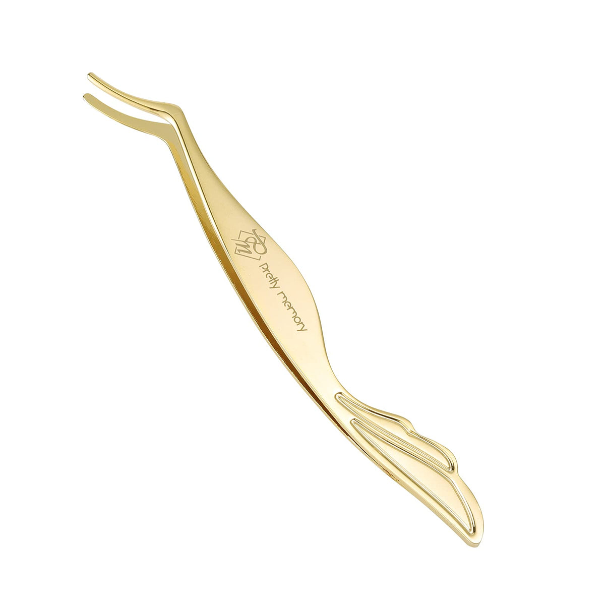 Pretty memory DIY Eyelash Applicator Tool, Curved Eyelash Tweezers for False Lashes, Lash Applicator for Easy Lashes Application and Removal, Gold Beauty & Personal Care Pretty memory