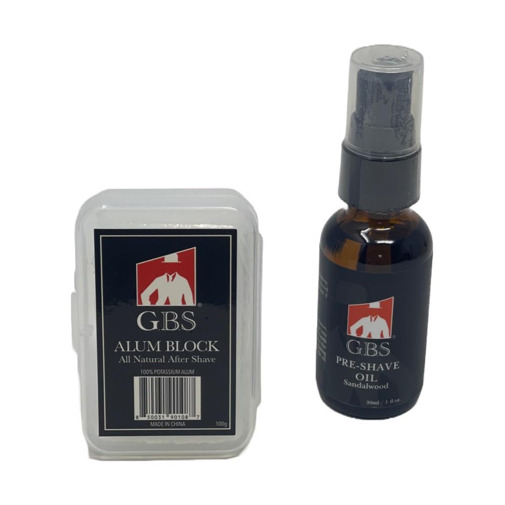 G.B.S Men's Shaving Set Five Blade Razor, Synthetic Brush and Razor Dual Stand, Ivory Shaving Mug with G.B.S Shave Soap Alum Block Travel Brush Tube Beauty and Personal Care G.B.S