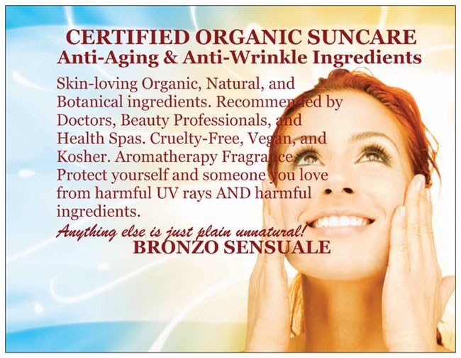 Bronzo Sensuale SPF 30 Sunscreen Protective Golden Tanning Organic Carrot Oil 8.5 Ounces Beauty & Personal Care BRONZO SENSUALE