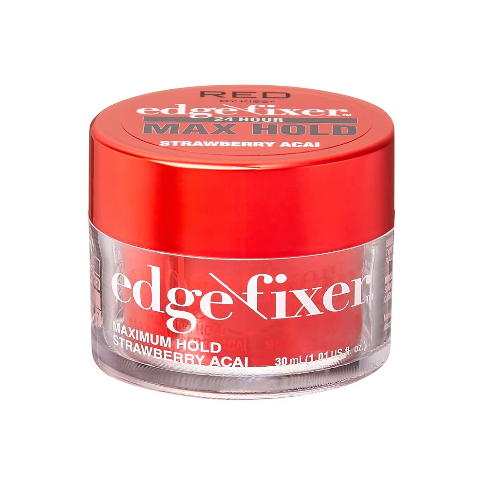 Red by Kiss Edge Fixer 24 Hour Maximum Hold Edge Wax No Flaking Biotin B7 Infused Hair Gel 1.01 fl.oz Beauty & Personal Care Red by Kiss