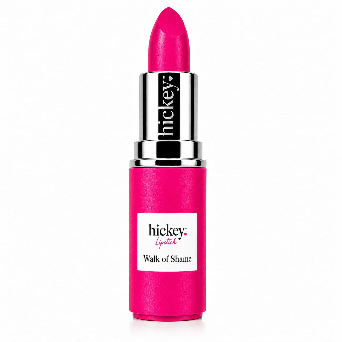 Hickey Lipstick Refill - Walk of Shame (Hot Pink) - Hydrating Formula with Jojoba Oil, Long Lasting Velvet Finish Formula - Vegan & Gluten-Free