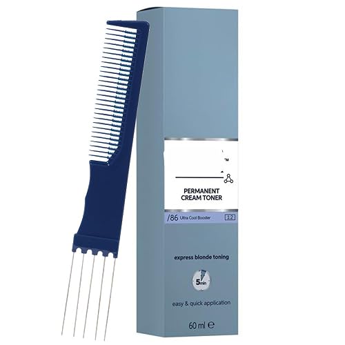 BlondorPlex Ultra Cool Booster /86 Cream Toner 2 Ounce with Dual Comb Beauty & Personal Care M Hair Designs