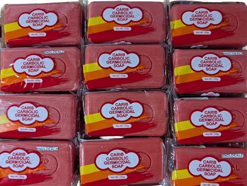 BNDLDEALZ Carbolic Soap 12 Pack Bundle (125g Each) - Featuring Carib Jamaican Carbolic Germicidal Soap Bars, Antibacterial Style Bath Soap for Deep Beauty & Personal Care BNDLDEALZ