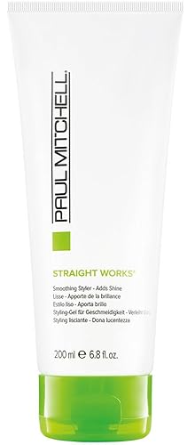 Paul Mitchell Straight Works Hair Gel, Smoothing Styler, Adds Shine, For Frizzy Hair, 6.8 fl. oz. Beauty & Personal Care Paul Mitchell