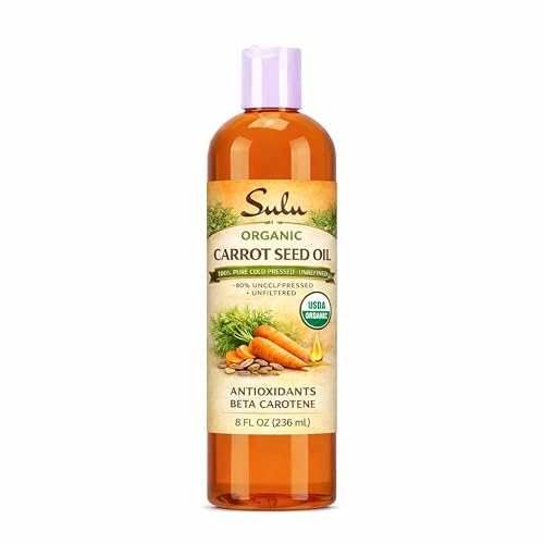 Pure Organic Unrefined Cold Pressed Carrot Seed Oil (8 oz) Beauty & Personal Care SULU ORGANICS