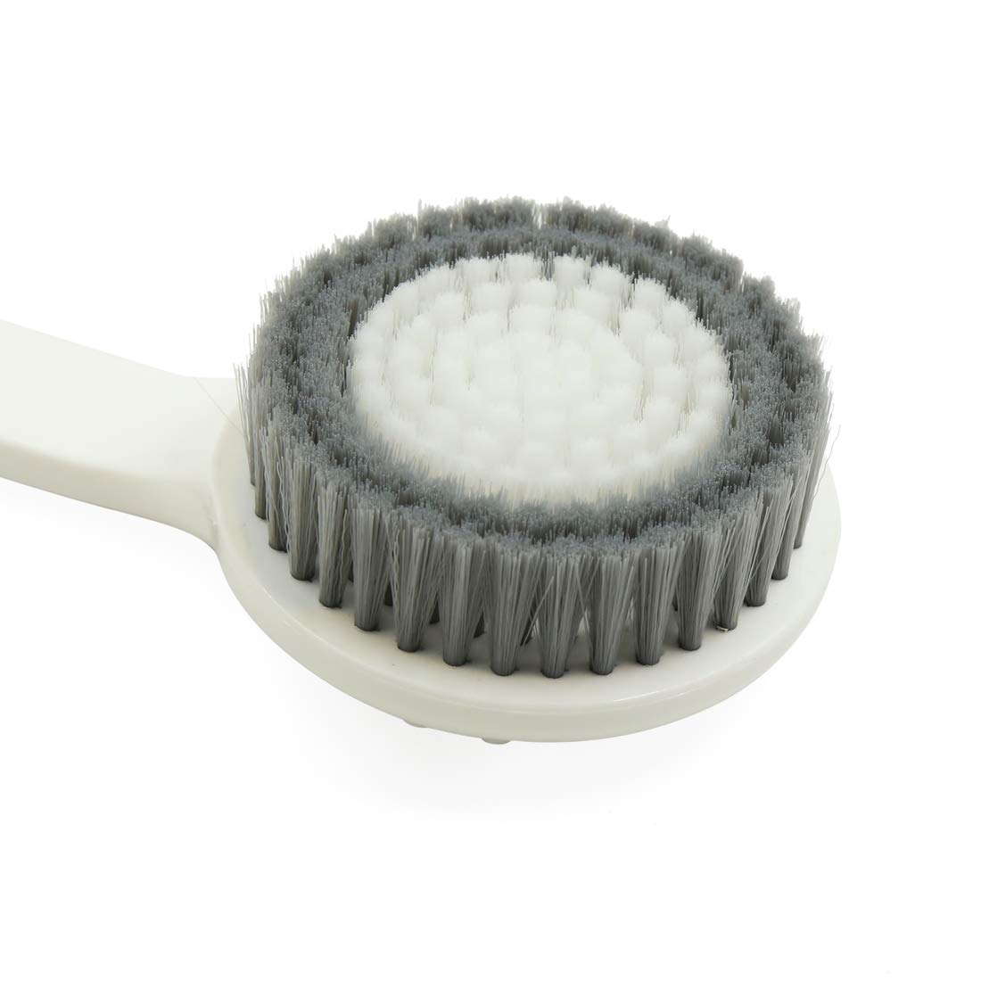 Ruilogod White Gray Soft Bristle Good Performance Handle Body Brush Shower Scrubber 12.2inch (id: ab8 1e9 3ca 574 542 Beauty and Personal Care Ruilogod