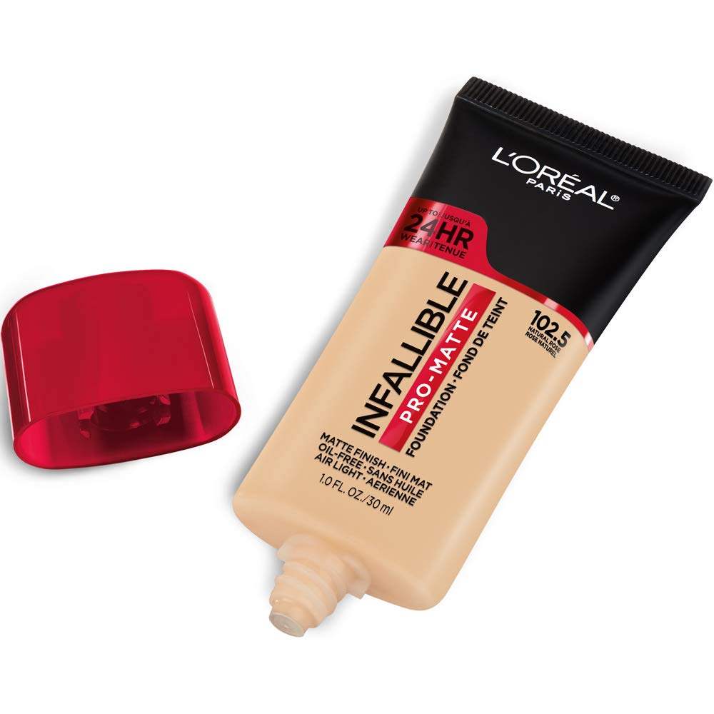 L'Oreal Paris Cosmetics Makeup Infallible Pro-Matte Liquid Longwear Foundation, Natural Rose, 1 fl oz Beauty & Personal Care L'Oreal Paris