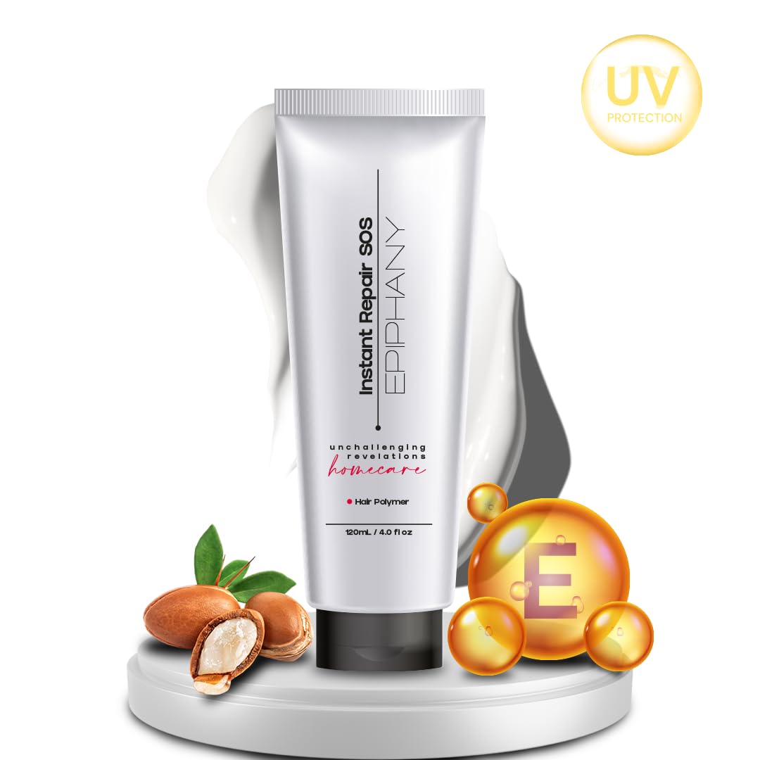Epiphany Instant Repair SOS Leave-In Treatment | Biotin, Keratin & Collagen | Repairs Dry Damaged Hair | No Rinse | Frizz Control | 4.0 fl oz