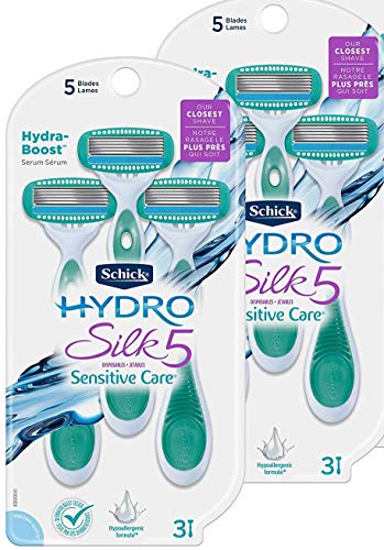Schick Hydro Silk Disposable Razors for Women, 3 Count (Pack of 2) Beauty and Personal Care Schick