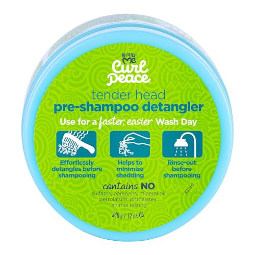 Just For Me Curl Peace Tender Head Detangling Treatment - Rinses Away Knots, Pre-Wash, Post-Styling, Contains No Parabens, Sulfates, Mineral Oil Beauty & Personal Care Just For Me