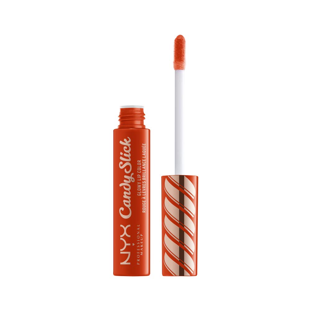 NYX PROFESSIONAL MAKEUP Candy Slick Glowy Lip Color Gloss - Sweet Stash (Orange Red) Beauty & Personal Care NYX PROFESSIONAL MAKEUP