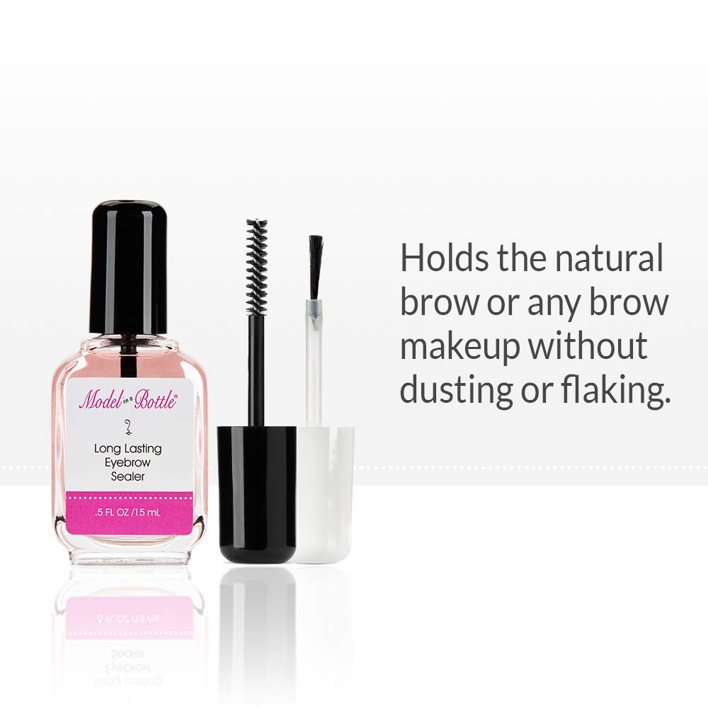 Model in a Bottle Eyebrow Sealer with Mascara & Brush Applicator - Waterproof, Smudge-Proof, Long-Lasting Eyebrow Gel Topcoat for Flawless All-Day Beauty & Personal Care Model in a Bottle