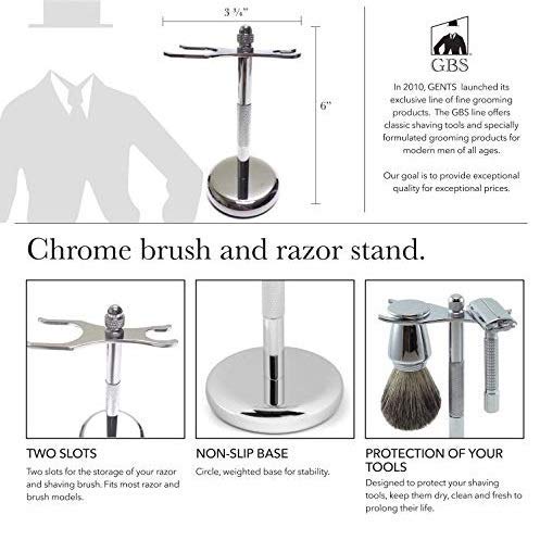 G.B.S Men’s Shaving Kit, Butterfly DE Safety Razor, Badger Brush, Shaving Bowl, Shave Soap, Stand, Aftershave, Cologne Plus Blades, with Bag Home Beauty and Personal Care G.B.S
