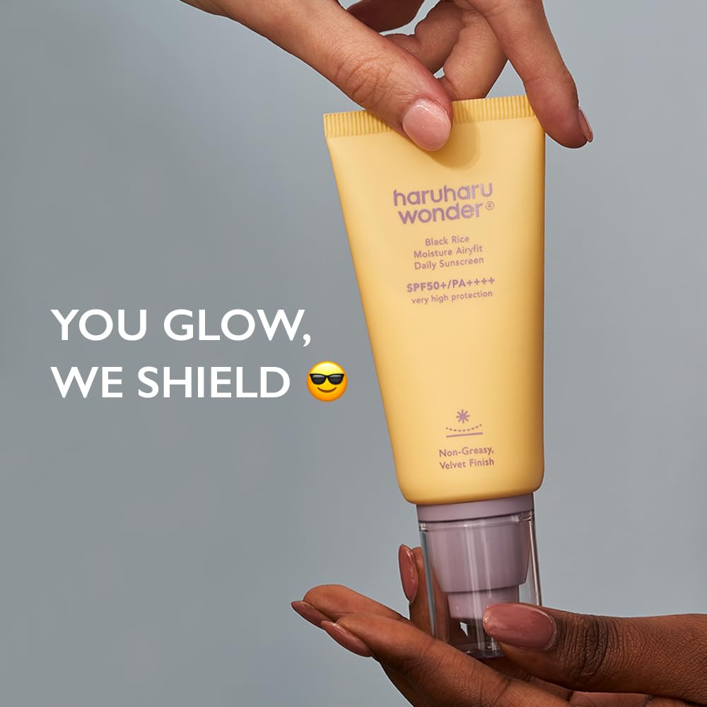 Haruharu Wonder Black Rice Moisture Airyfit Daily Sunscreen 1.69fl.oz - Velvet Finish, No White Cast, Hydrating, Moisturizing, Korean Skin Care Beauty & Personal Care HARUHARU