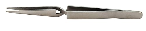 SE 4-1/2" Straight-Tipped Cross Locking Tweezers - 508TW Beauty & Personal Care SE