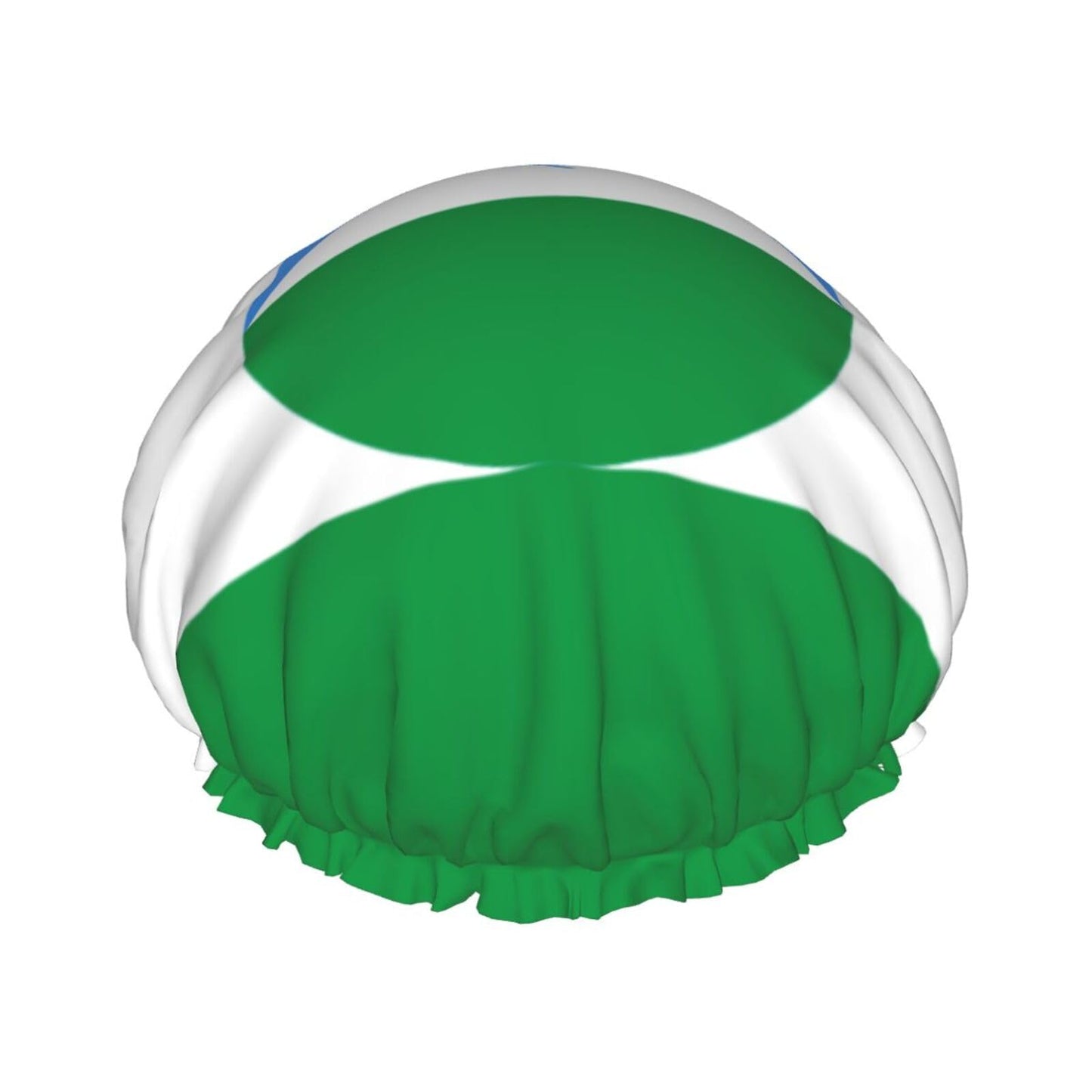 Kabardino Balkaria Flag Prints Shower Cap Double Layer Lined Waterproof Bathing Shower Hat Beauty and Personal Care Hayyett