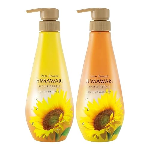 Dear Beaute HIMAWARI Rich & Repair Oil-in Shampoo Conditioner Set, 500ml/500g, Non-Silicone, Sulfate free, Hair Care for Frizz, Curly Hair, Dry, Humid Beauty & Personal Care TokyoSuperSale