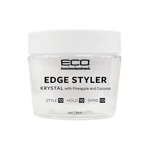 Eco Style Krystal Styling Pomade with Pineapple & Coconut - Lightweight Hold, Shine & Frizz Control, 3 oz Beauty & Personal Care Eco Style