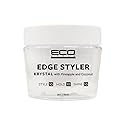 Eco Style Krystal Styling Pomade with Pineapple & Coconut - Lightweight Hold, Shine & Frizz Control, 3 oz Beauty & Personal Care Eco Style
