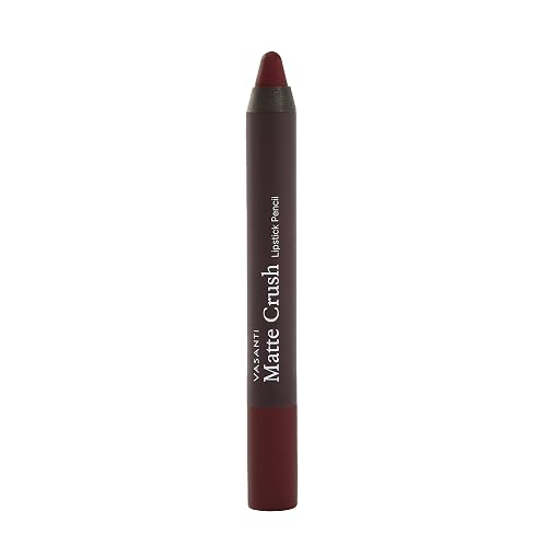 VASANTI Matte Crush Lipstick Pencil (Va Va Voom!) | Long-Lasting, Water-Resistant Lip Liner Pencil that Won’t Smudge | Highly Pigmented, Soft Matte Beauty & Personal Care VASANTI