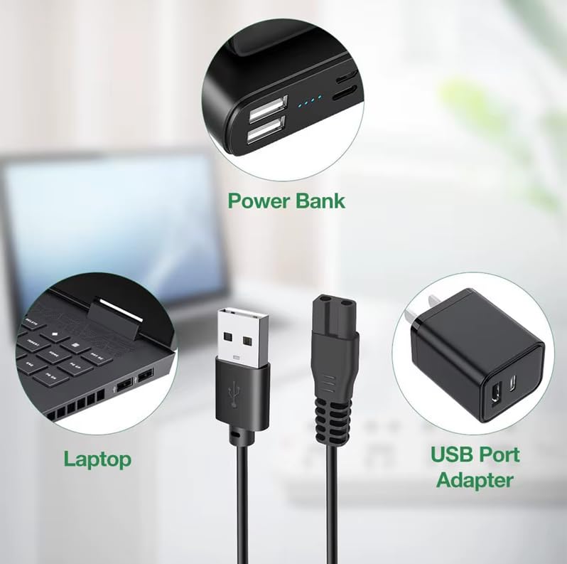 Tuchaolan 5V USB Charger for Hatteker RFC-588 RFC-598 RFC-690 RFC-692 RFC-696 RSCX-7568 RSCX-9598 Electric Shaver USB Plug Charging Razor Adapter Beauty and Personal Care Tuchaolan