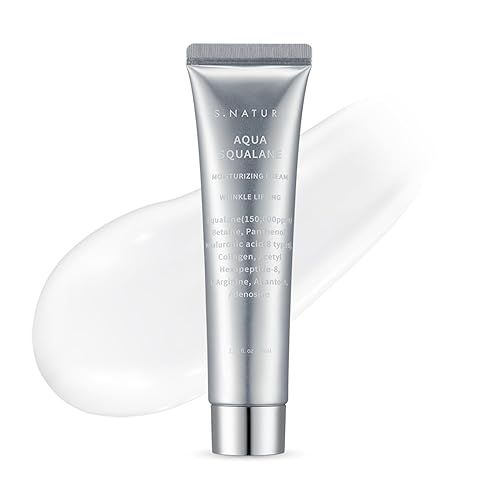 S.NATURE Pore Refining Moisturizer for Dry & Sensitive Skin - Squalane Hydrating Face Cream, Tightening & Smoothing Pores, Lightweight Korean Beauty & Personal Care S.NATURE