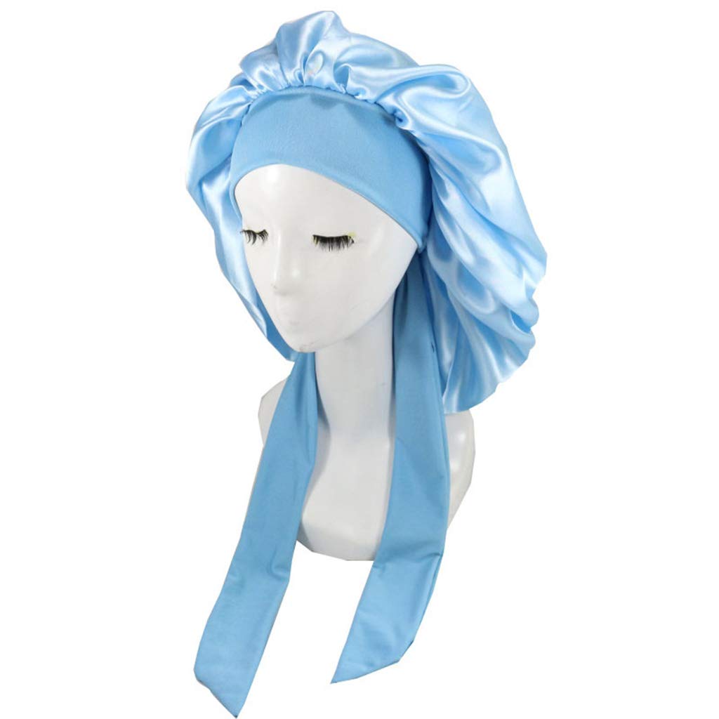 COPLKY Shower Cap Womens Polyester Shower Caps Night Sleep Hair Bonnet Hat for Head Turban Headscarf for Beauty and Personal Care COPLKY