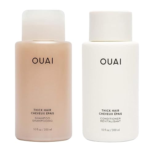OUAI Thick Hair Shampoo and Conditioner Set - Sulfate Free Shampoo and Conditioner for Thick Hair Care - Moisturizes, Strengthens & Fights Frizz Beauty & Personal Care OUAI