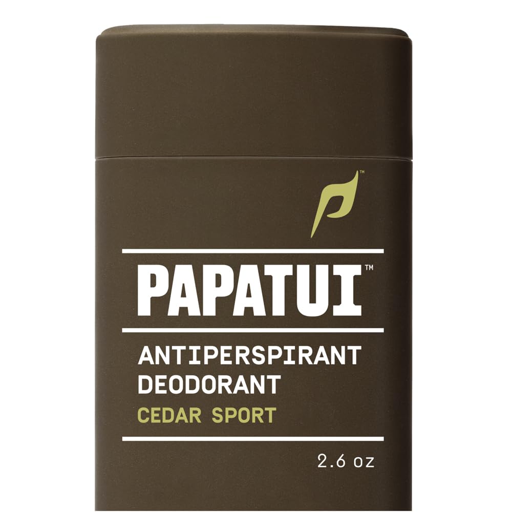 PAPATUI by Dwayne Johnson Triple Action Antiperspirant for Men - Sweat Control, Odor Neutralizer & Skin Nourishing - Cedar Sport - 2.6 oz Beauty and Personal Care PAPATUI
