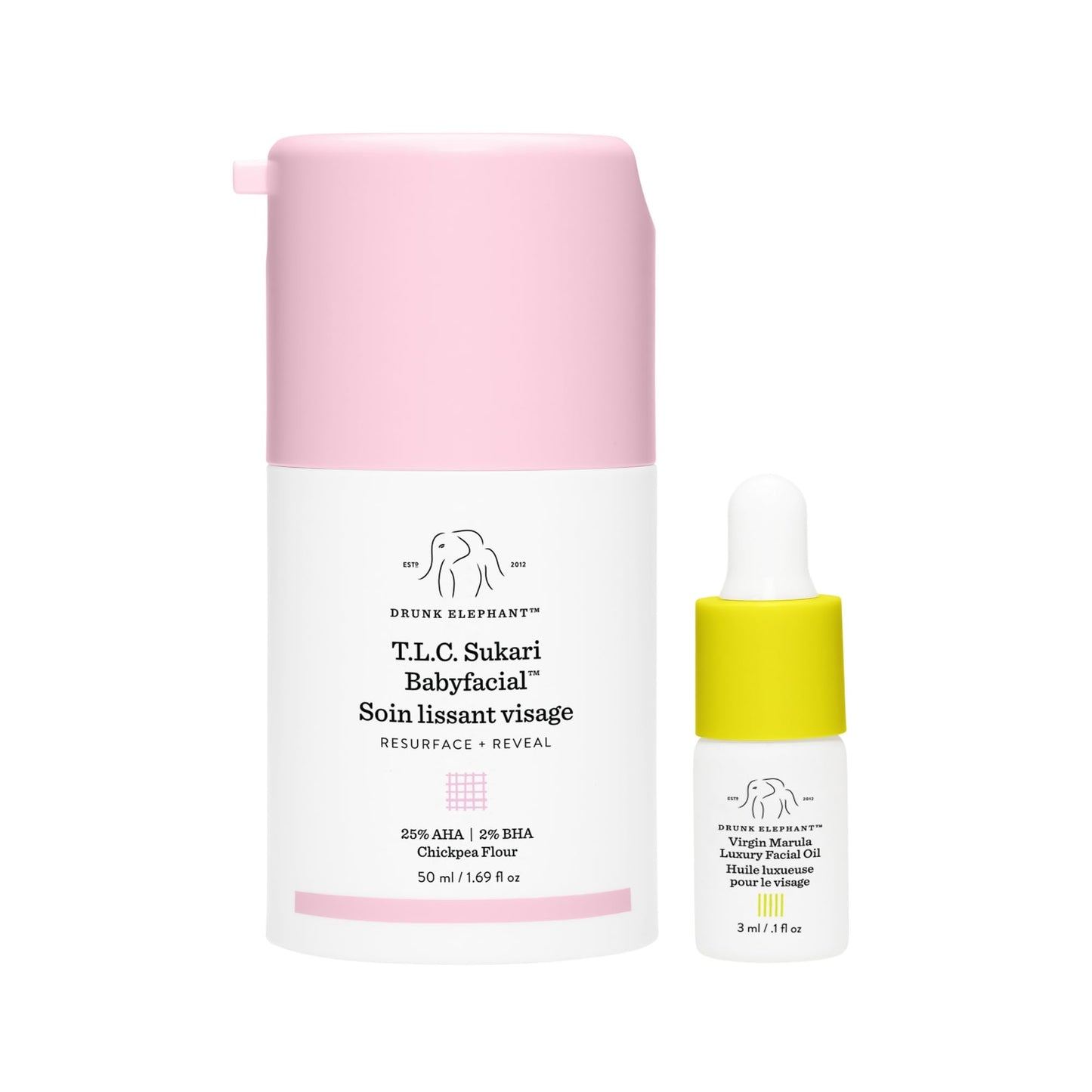 Drunk Elephant T.L.C. Sukari Babyfacial - 50 ml/1.69 fl oz - Exfoliating Face Mask - Clean Clinical Skincare - Cruelty-Free - Dermatologist-Tested Beauty & Personal Care Drunk Elephant