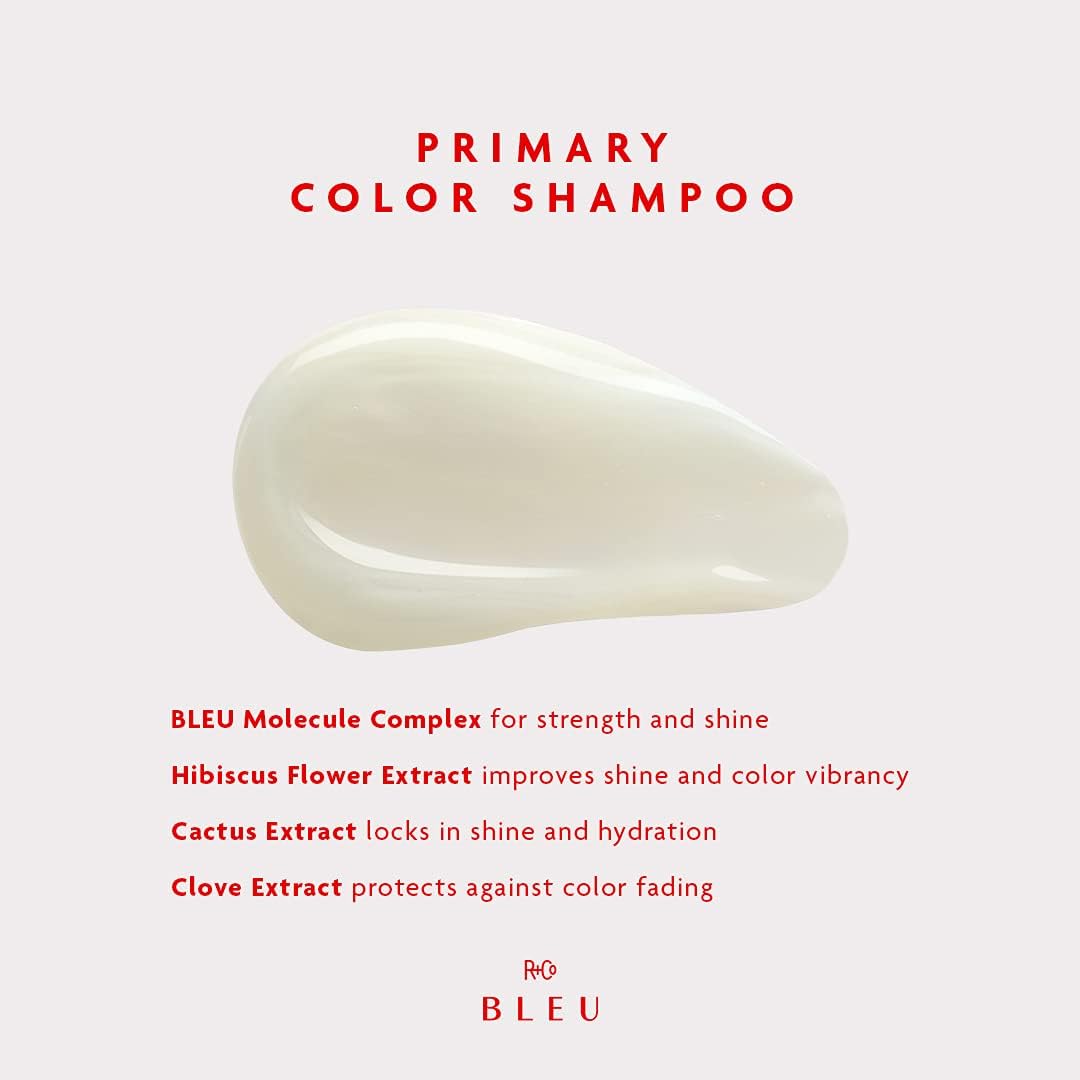 R+Co BLEU Primary Color Shampoo - Locks in Color, Hydration, and Shine, Seals Cuticle, Adds Strength to Protect Against Breakage, Maintains Vibrancy Beauty & Personal Care R+Co