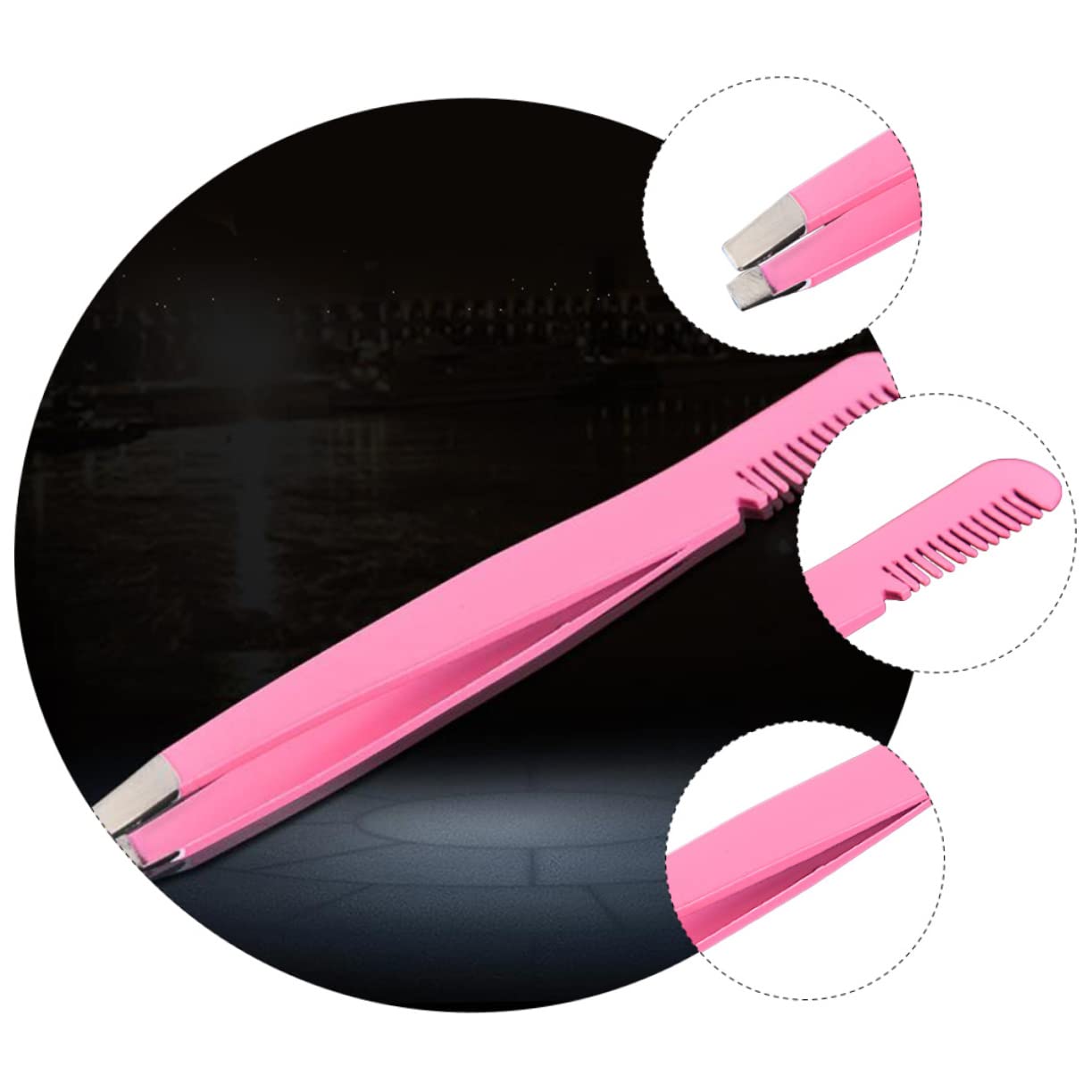 Beaupretty 8pcs Professional Eyebrow Clamps and Tweezers Brush Comb Ergonomic Stainless Steel Design for Precise Eyebrow Shaping and Hair Removal Beauty and Personal Care Beaupretty