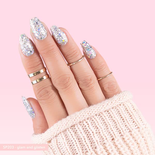 Kiara Sky Gelly Tips Refill Packs - Soak Off Soft Gels - Coffin Shape (Short Length) (Sizes 0, 1, 2)