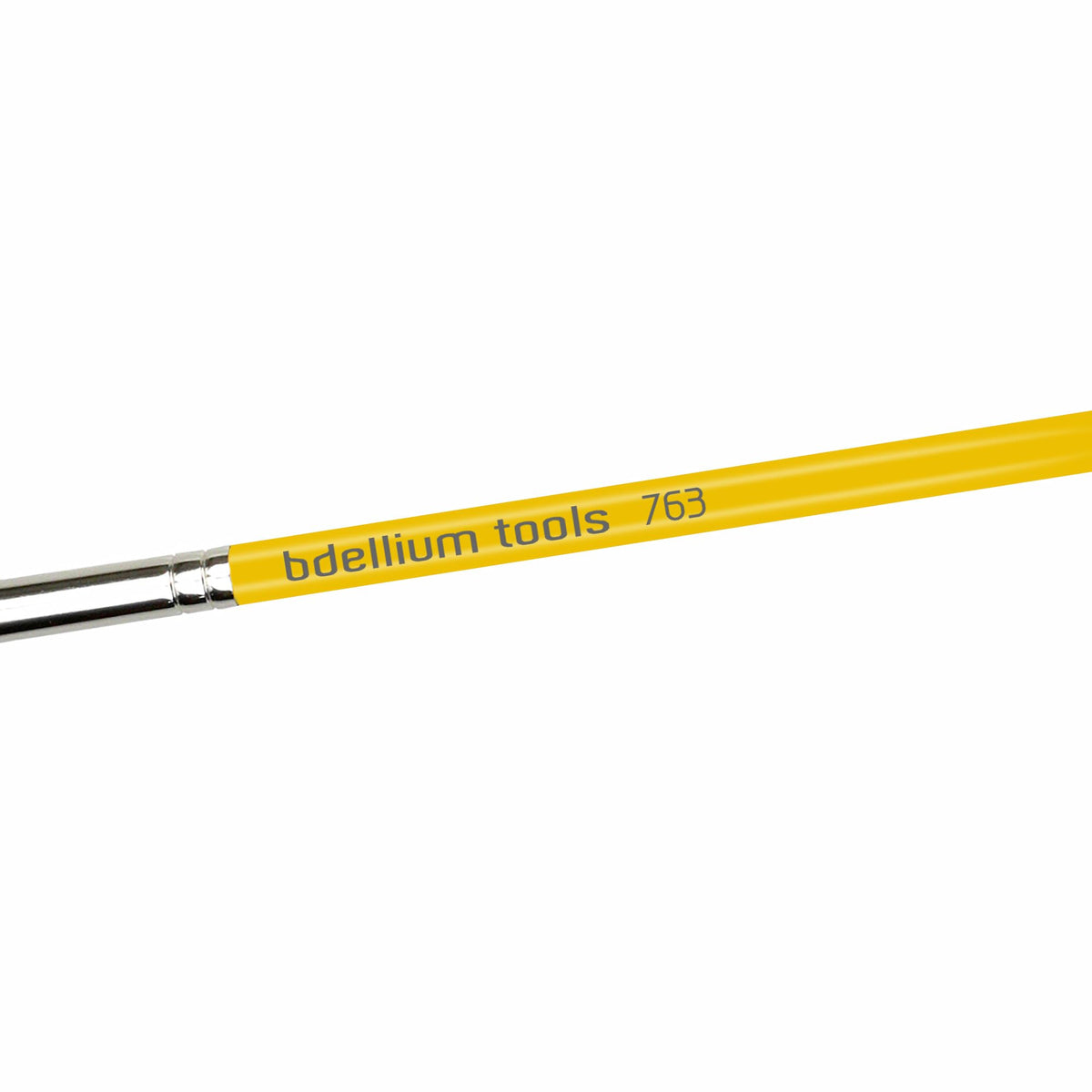 Bdellium Tools Professional Makeup Brush - Travel 763 Angled Brow - Short Wooden Handle for Convenient Travel, For Defining Eyebrows (Yellow, 1pc)