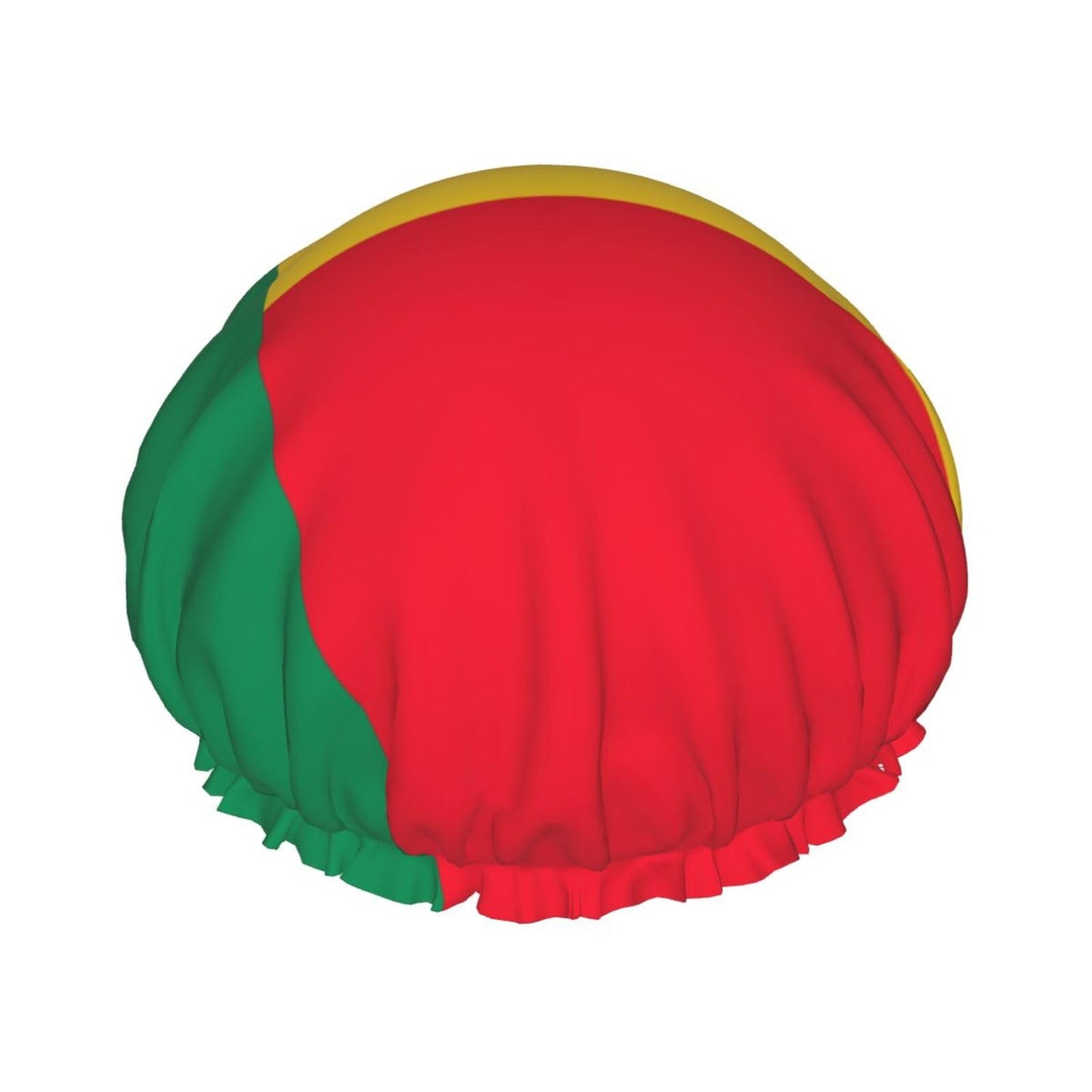 Benin Flag Prints Shower Cap Double Layer Lined Waterproof Bathing Shower Hat Beauty and Personal Care Hayyett