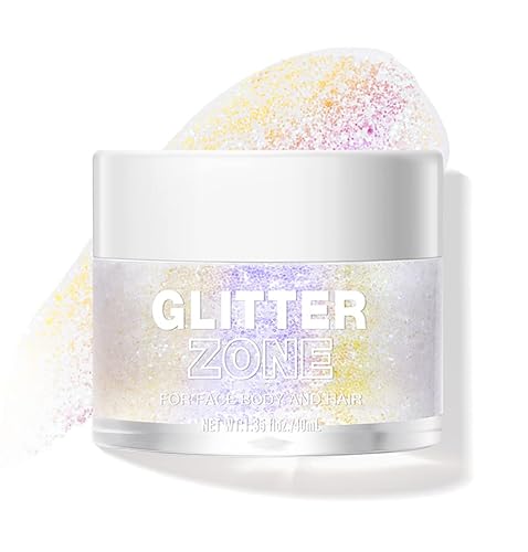 LANGMANNI Holographic Body Glitter Gel for Body, Face, Hair and Lip.Color Changing Glitter Gel Under Light. Vegan & Cruelty Free-1.35 oz (3# Neon Beauty & Personal Care LANGMANNI