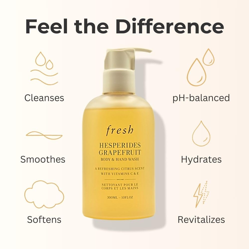 Hesperides Grapefruit Body and Hand Wash by Fresh for Women - 10 oz Body Wash Beauty & Personal Care Fresh