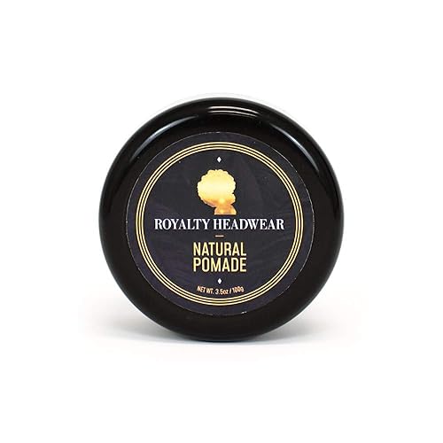 Royalty Headwear Natural Wave Pomade - Silky & Moisturized Hair, Strong Hold, Easy Wash - Men’s Grooming Supplies, Natural Ingredients (3.5oz) Beauty & Personal Care Royalty Headwear